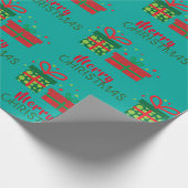 Aangepaste feestdagen met kerstcadeaudozen cadeaupapier (Hoek)