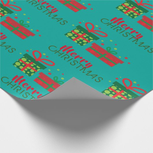 Aangepaste feestdagen met kerstcadeaudozen cadeaupapier (Hoek)