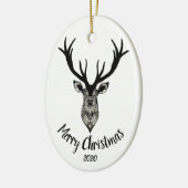 Aangepaste feestdagen of feestdagen keramisch ornament (Links)