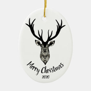 Aangepaste feestdagen of feestdagen keramisch ornament
