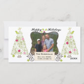 Aangepaste feestdagfoto-kaart met cirkelvormige kl feestdagenkaart (Voorkant)