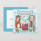 Aangepaste feestdieren verjaardagsfeest uitnodigin (Voorkant / Achterkant)