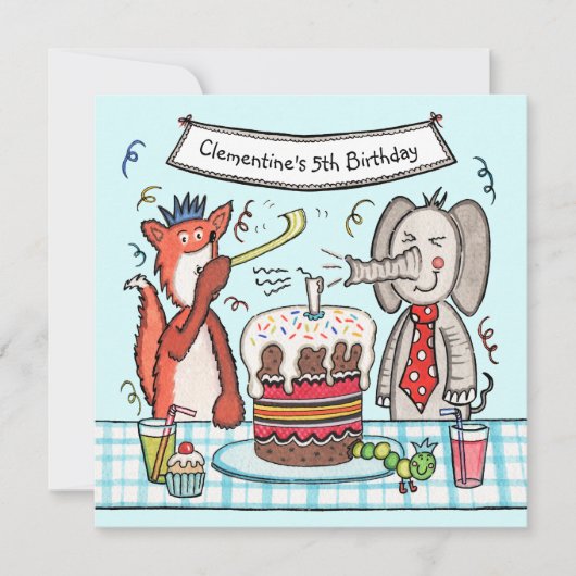 Aangepaste feestdieren verjaardagsfeest uitnodigin (Voorkant)