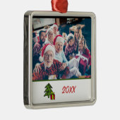 Aangepaste feestelijke 2-zijdige kerstfoto's metalen ornament (Rechts)