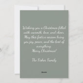 Aangepaste feestelijke en elegante kerstkaart (Achterkant)