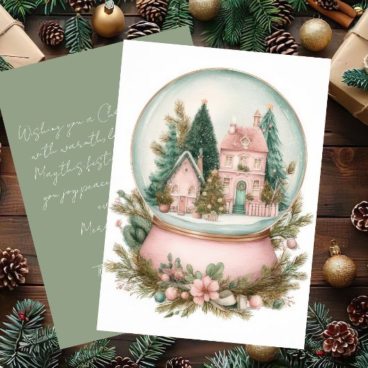 Aangepaste feestelijke en elegante kerstkaart