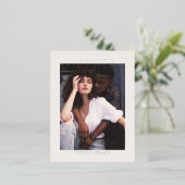 Aangepaste feestelijke foto bruiloft save the date folie uitnodiging briefkaart (Staand Voorkant)