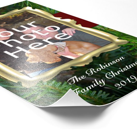 Aangepaste feestelijke foto-rand, verticaal Gold-L Foto Afdruk (Hoek)