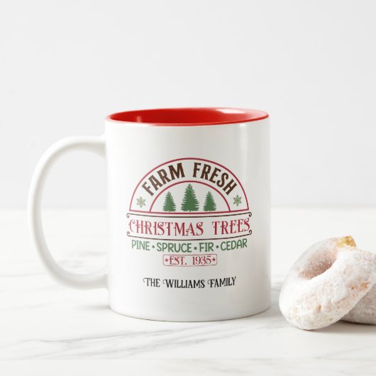 Aangepaste feestelijke kerst Mok (Met donut)