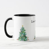 Aangepaste feestelijke kerstboom Mok (Links)