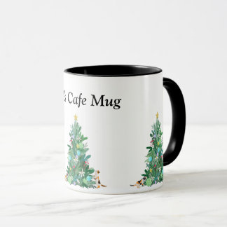 Aangepaste feestelijke kerstboom Mok