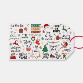 Aangepaste feestelijke kerstcadeau Label-vakantie  Cadeaulabel