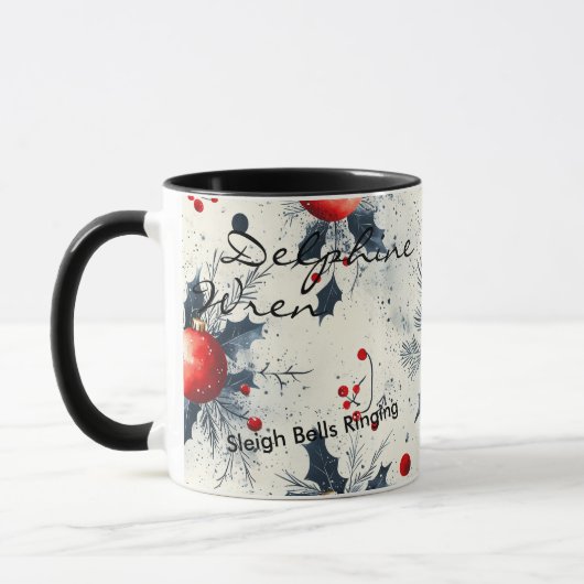 Aangepaste feestelijke Kerstmis - gepersonaliseerd Mok (Links)