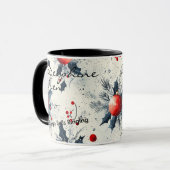 Aangepaste feestelijke Kerstmis - gepersonaliseerd Mok (Voorkant links)