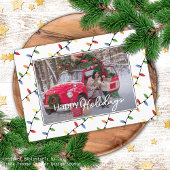 Aangepaste feestelijke partij String Lights Patroo Feestdagenkaart