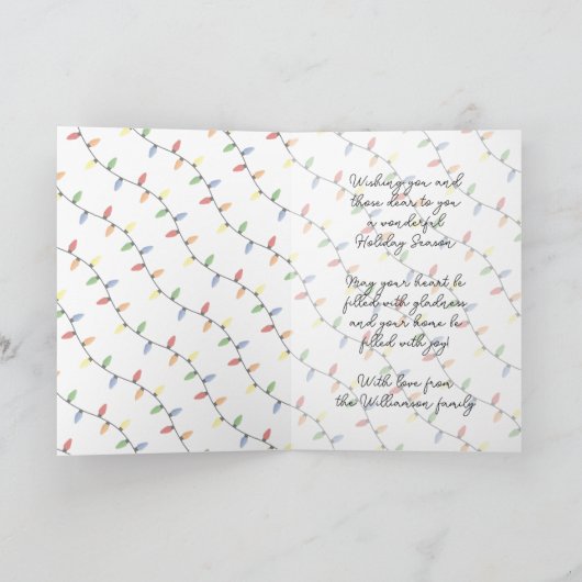 Aangepaste feestelijke partij String Lights Patroo Kaart (Binnen)