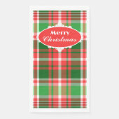 Aangepaste feestelijke rood groen wit kerstfeest servet (Voorkant)