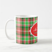 Aangepaste feestelijke rood groen witte kerstvakan koffiemok (Links)