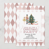 Aangepaste feestelijke uitnodiging voor kerstNutkr (Voorkant / Achterkant)