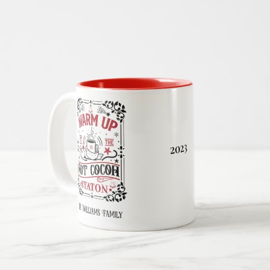 Aangepaste feestelijke warme cacao Mok (Voorkant links)