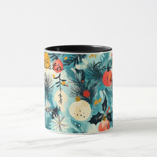 Aangepaste feestelijke winter Mok - Kersttijd (Midden)