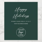 Aangepaste feestelijke zakelijke Logo Wijn Etiket (Enkel label)