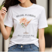 Aangepaste feestlocatie Blush Cocktail T-shirt