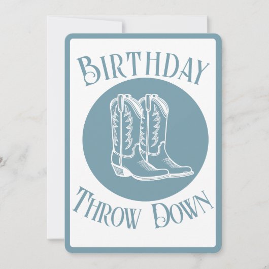 Aangepaste feestuitnodiging - Country Rodeo Verjaa Kaart (Voorkant)