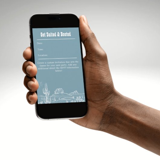 Aangepaste feestuitnodiging - Country Rodeo Verjaa Kaart