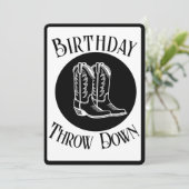 Aangepaste feestuitnodiging - Country Rodeo Verjaa Kaart (Staand voorkant)