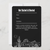 Aangepaste feestuitnodiging - Country Rodeo Verjaa Kaart (Achterkant)