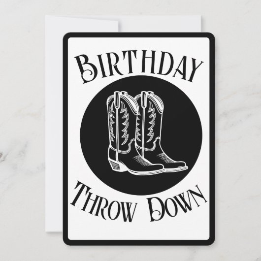 Aangepaste feestuitnodiging - Country Rodeo Verjaa Kaart (Voorkant)