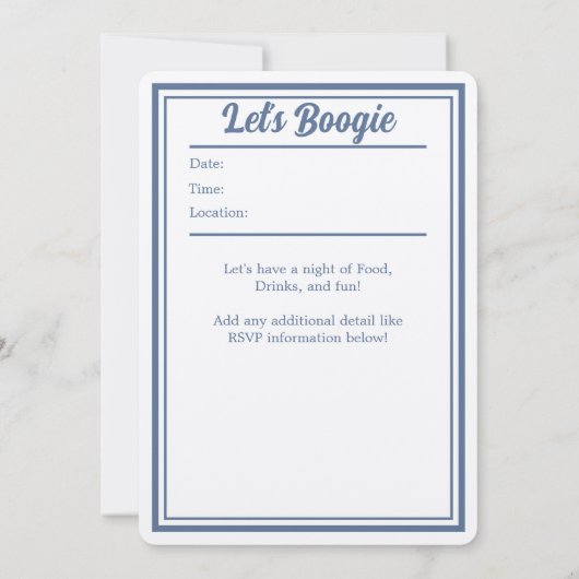 Aangepaste feestuitnodiging - Disco verjaardagsfee Kaart (Achterkant)