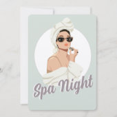 Aangepaste feestuitnodiging - Meisjes Spa-dag verj Kaart (Voorkant)