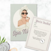 Aangepaste feestuitnodiging - Meisjes Spa-dag verj Kaart