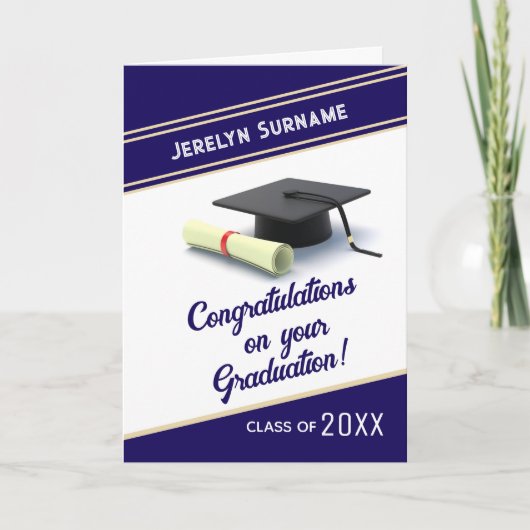 Aangepaste felicitaties afstudeerkaart kaart (Voorkant)