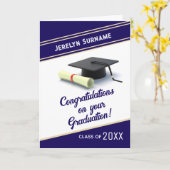 Aangepaste felicitaties afstudeerkaart kaart (Gele Bloem)