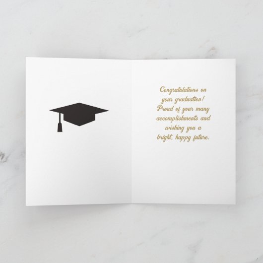 Aangepaste felicitaties afstudeerkaart kaart (Binnen)