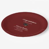 Aangepaste felicitaties Afstuderen met Pet Papieren Bordje (Gekanteld)