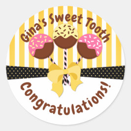 Aangepaste felicitaties Bakery Box Seals Ronde Sticker