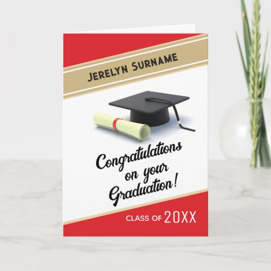 Aangepaste felicitaties diploma kaart (Voorkant)