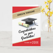 Aangepaste felicitaties diploma kaart (Gele Bloem)