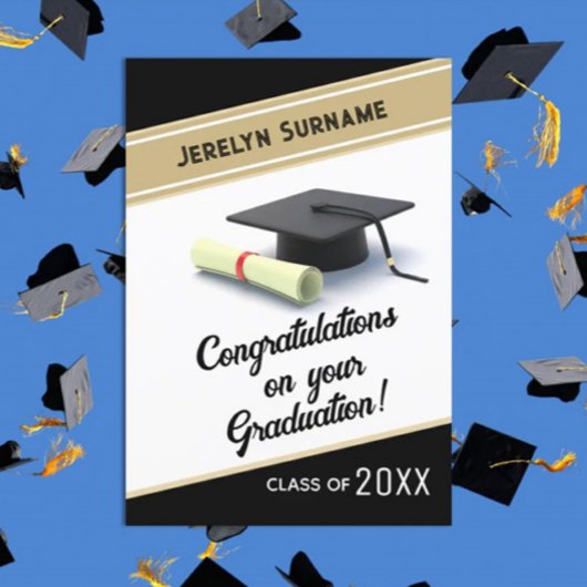 Aangepaste felicitaties diploma-uitreiking kaart