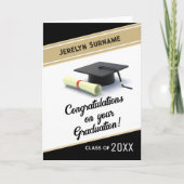 Aangepaste felicitaties diploma-uitreiking kaart (Voorkant)
