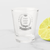 Aangepaste felicitaties Klasse van 2023 zwarte bri Shot Glas (Achterkant)