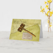 Aangepaste felicitaties, Thema van de wet, Gavel d Kaart (Gele Bloem)