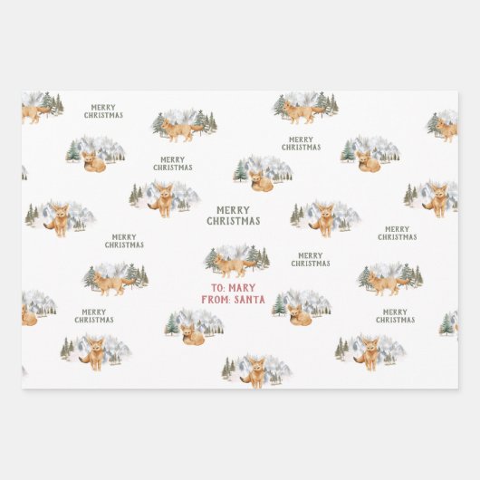 Aangepaste Fennec Fox Gift Wrapping Paper (Voorkant 2)