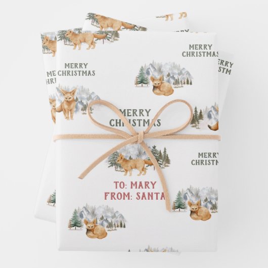 Aangepaste Fennec Fox Gift Wrapping Paper (In situ)