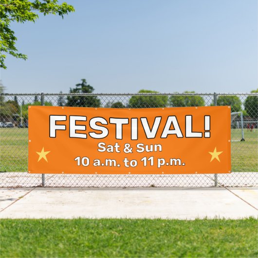 Aangepaste festivalbanner spandoek (Insitu)