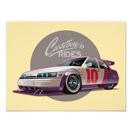 Aangepaste fictie raceauto concept foto afdruk (Voorkant)